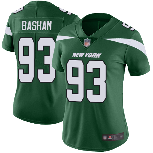 New York Jets Limited Green Women Tarell Basham Home Jersey NFL Football #93 Vapor Untouchable->women nfl jersey->Women Jersey